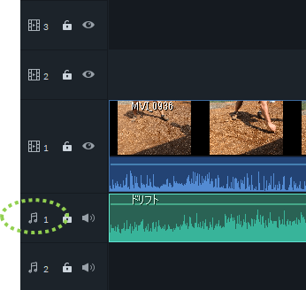 1-2_フィモーラ_ミュージック_BGM_クリップ追加_方法_手持ちのミュージックを使う2_注意点