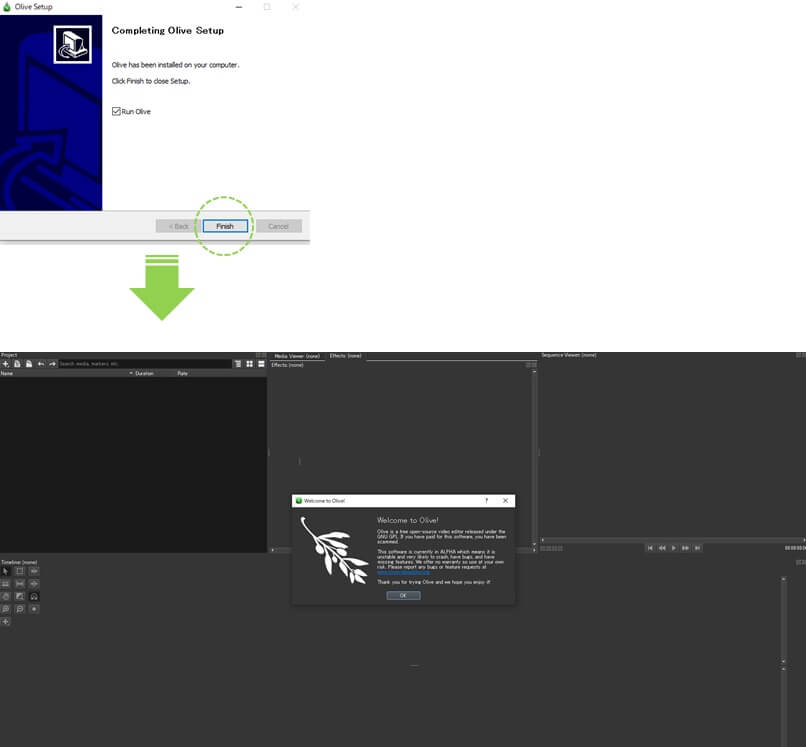 olive_オフィシャルサイトからダウンロード_セットアップウィザード_finish